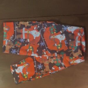 Santa / Christmas leggings Mainstays Juniors 7/9